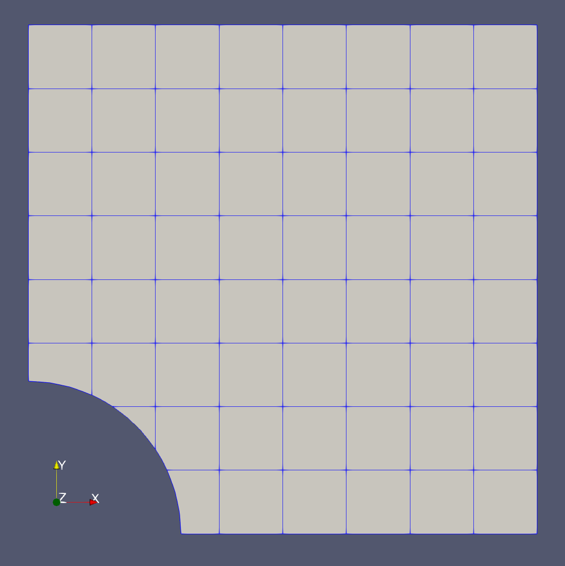Plate with hole unfitted domain